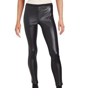 Faux Leather Paneled Leggings